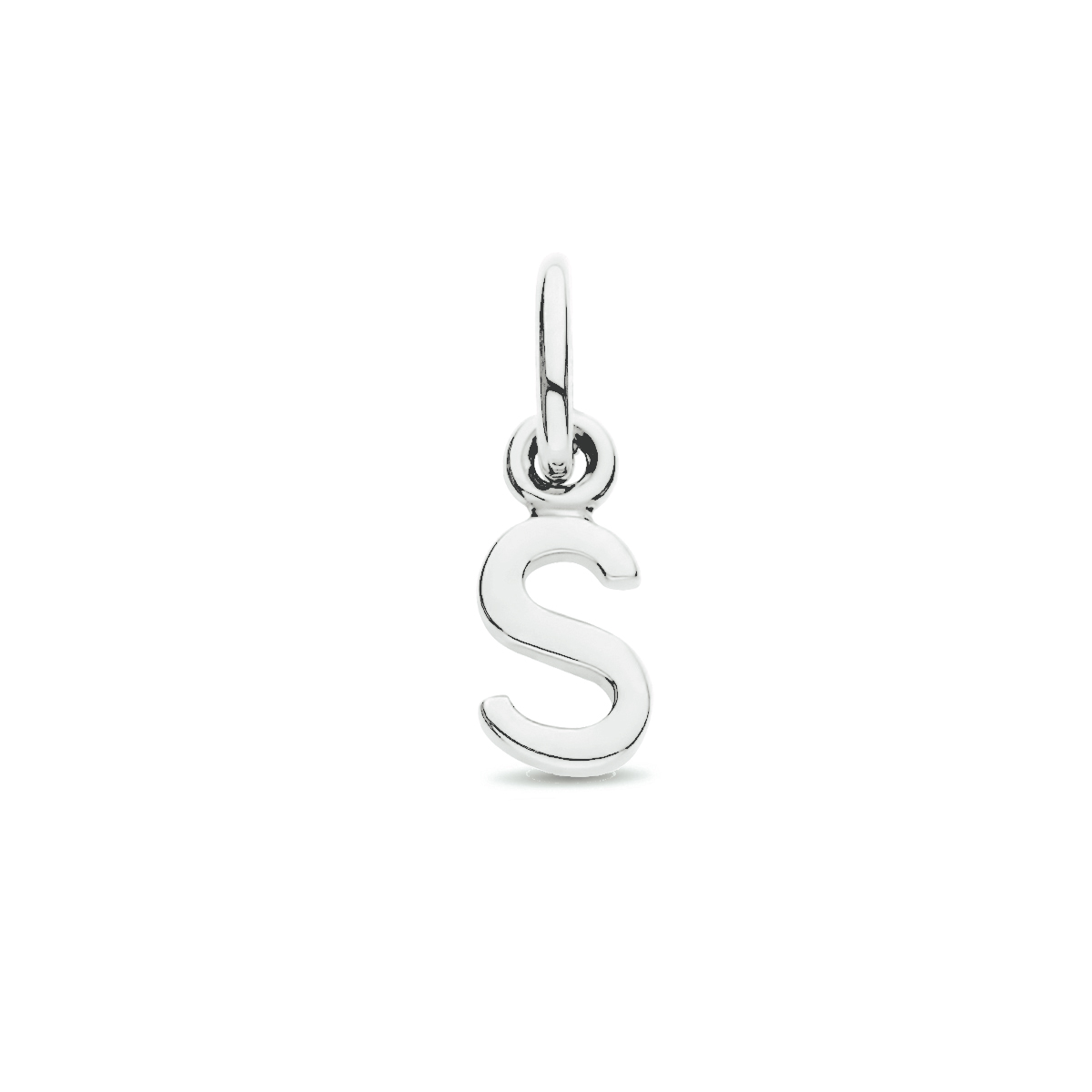 Gerhodineerd 925 zilveren hanger uitgevoerd in een letter.