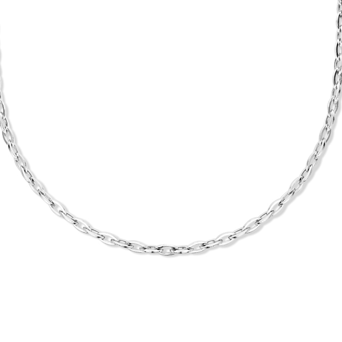 Gerhodineerd 925 zilveren anker collier met een draaglengte van 45cm en een schakelbreedte van 4mm. Uitgevoerd met een karabijn sluiting.