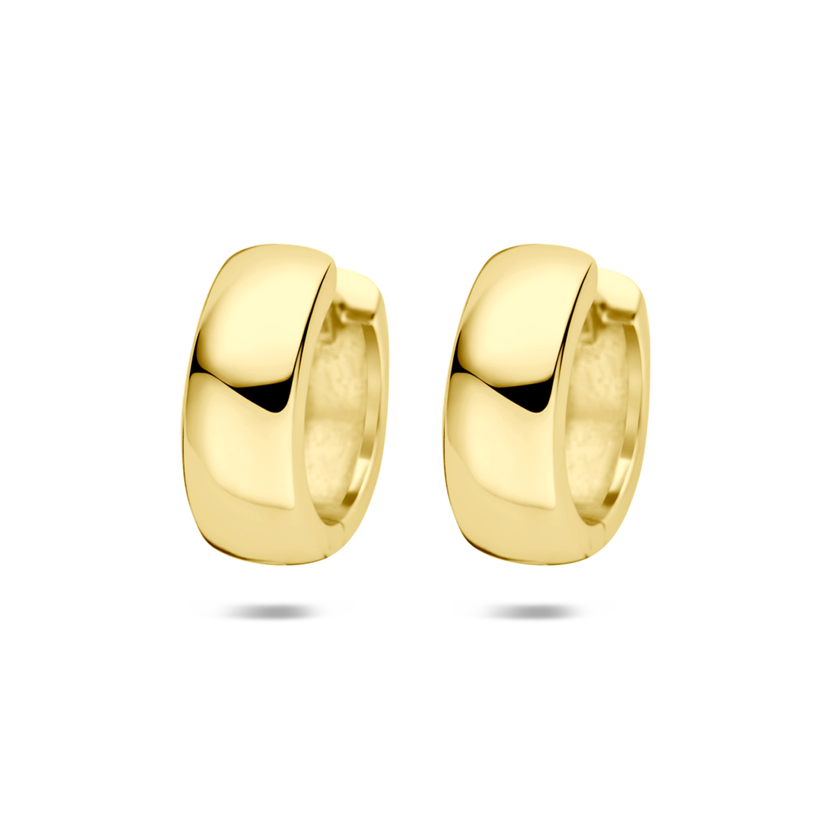Verguld geel 925 zilveren klapoorringen met een afmeting van 15x7.5mm. 