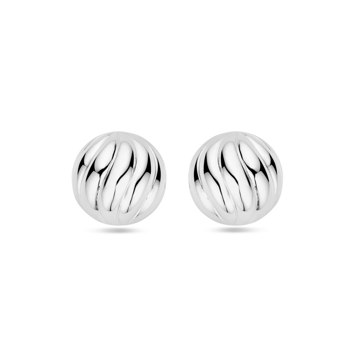 Gerhodineerd 925 zilveren oorknoppen. De oorknoppen hebben een diameter van 14,5mm.