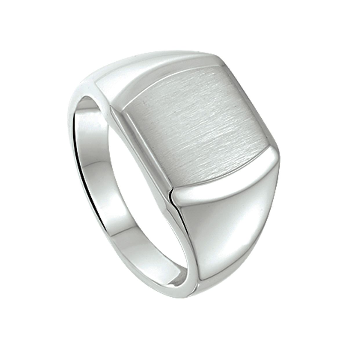 graveerring poli/mat zilver gerhodineerd