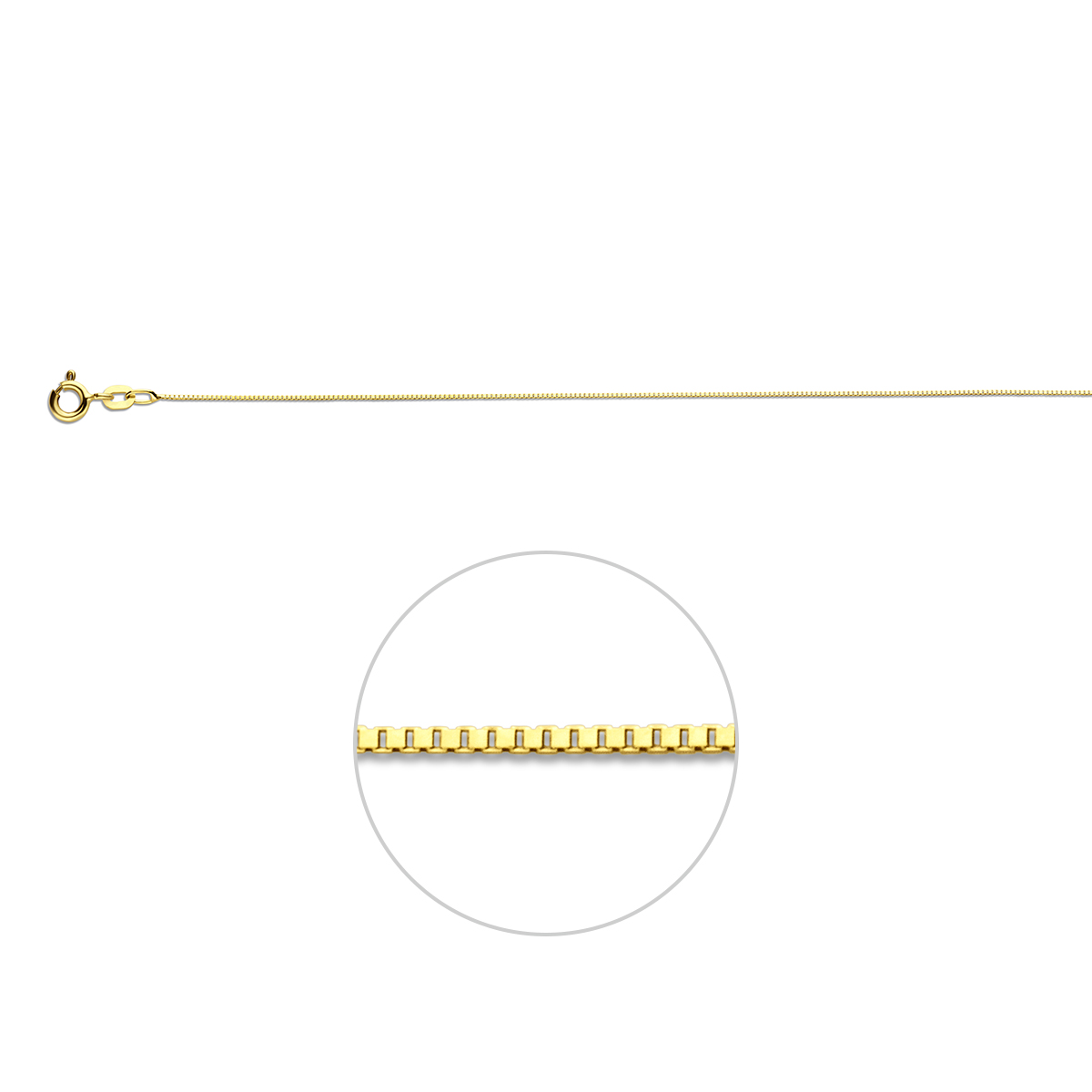Gouden venetiaans collier 0.6mm. dik en 50cm lang
