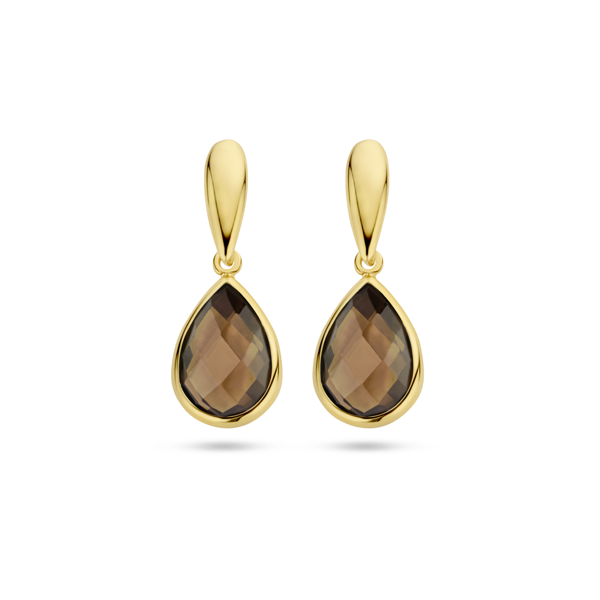 Juist door het simplistische design is dit een echte eyecatcher. Ontdek hoe de kleuren van het goud en de edelsteen elkaar versterken. Details: Geelgouden oorhangers met rookkwarts.
Breedte: 7.5 mm
Hoogte: 20 mm
Zetting: entourage (kastzetting)