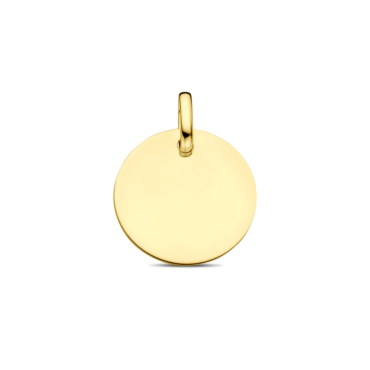 Geelgouden graveerplaatje rond