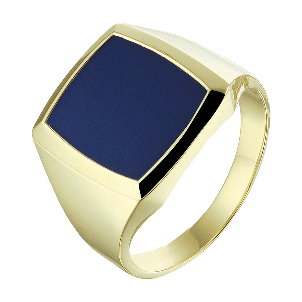 Stijlvolle 14k geelgouden zegelring uitgevoerd met een lagensteen. De ring geeft je look direct een chique uitstraling.