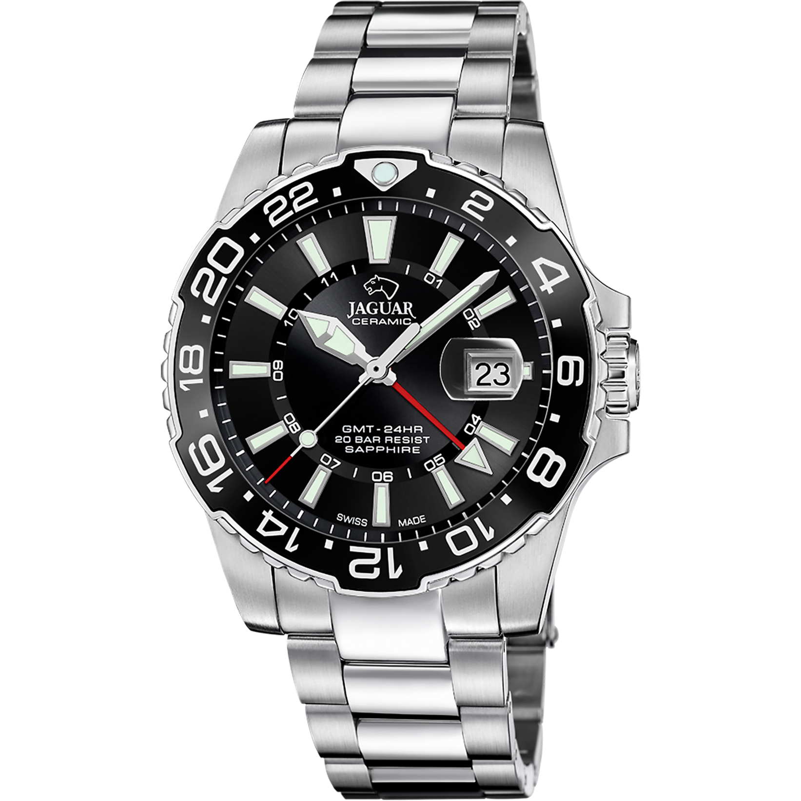 JAGUAR SWISS MADE CAB.BISEL NEGRO/VERDE