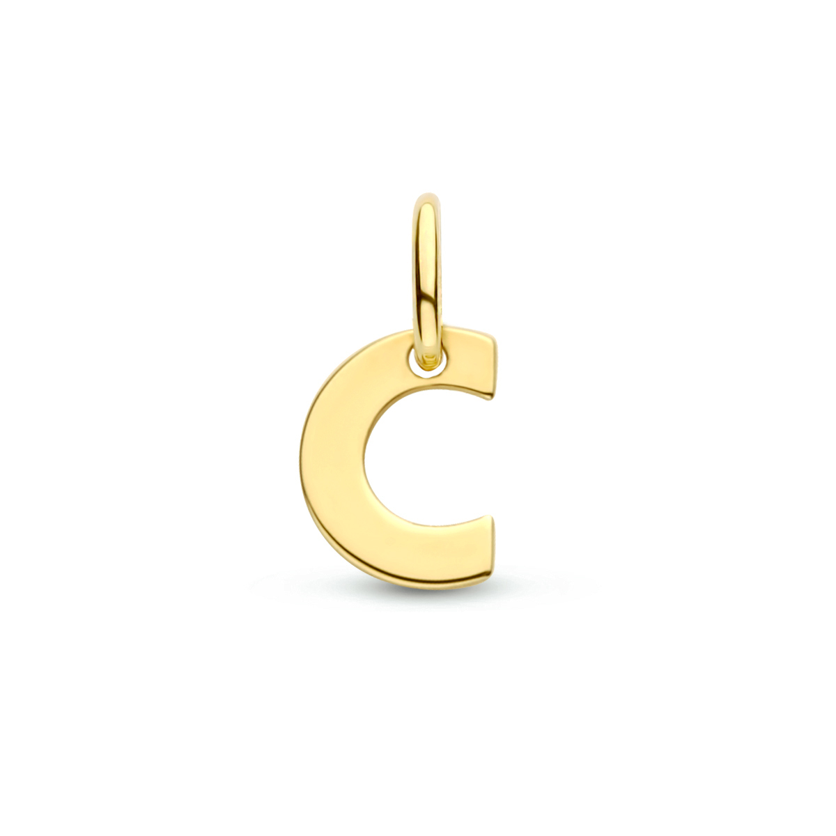 14k Geelgouden hanger uitgevoerd in een letter.