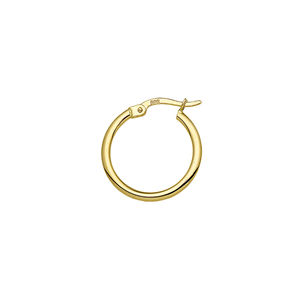 14K geelgouden oorring, 19mm per stuk. 
geschikt voor oorringhanger. 