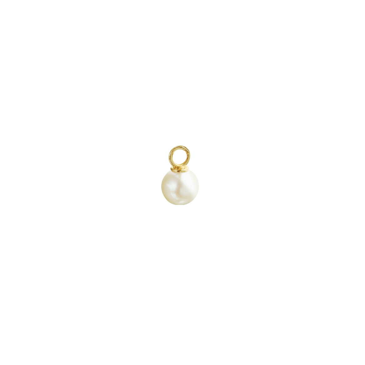 Geelgouden oorringhanger uitgevoerd met een parel van 6mm. Deze oorringhangers worden per stuk verkocht ipv per paar.