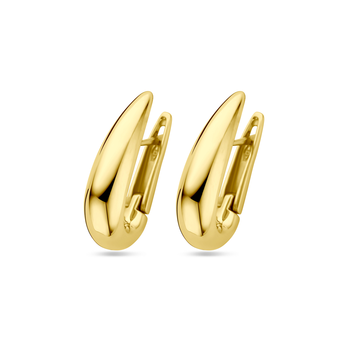 14k Geelgouden klapoorringen met een afmeting van 24x8mm.