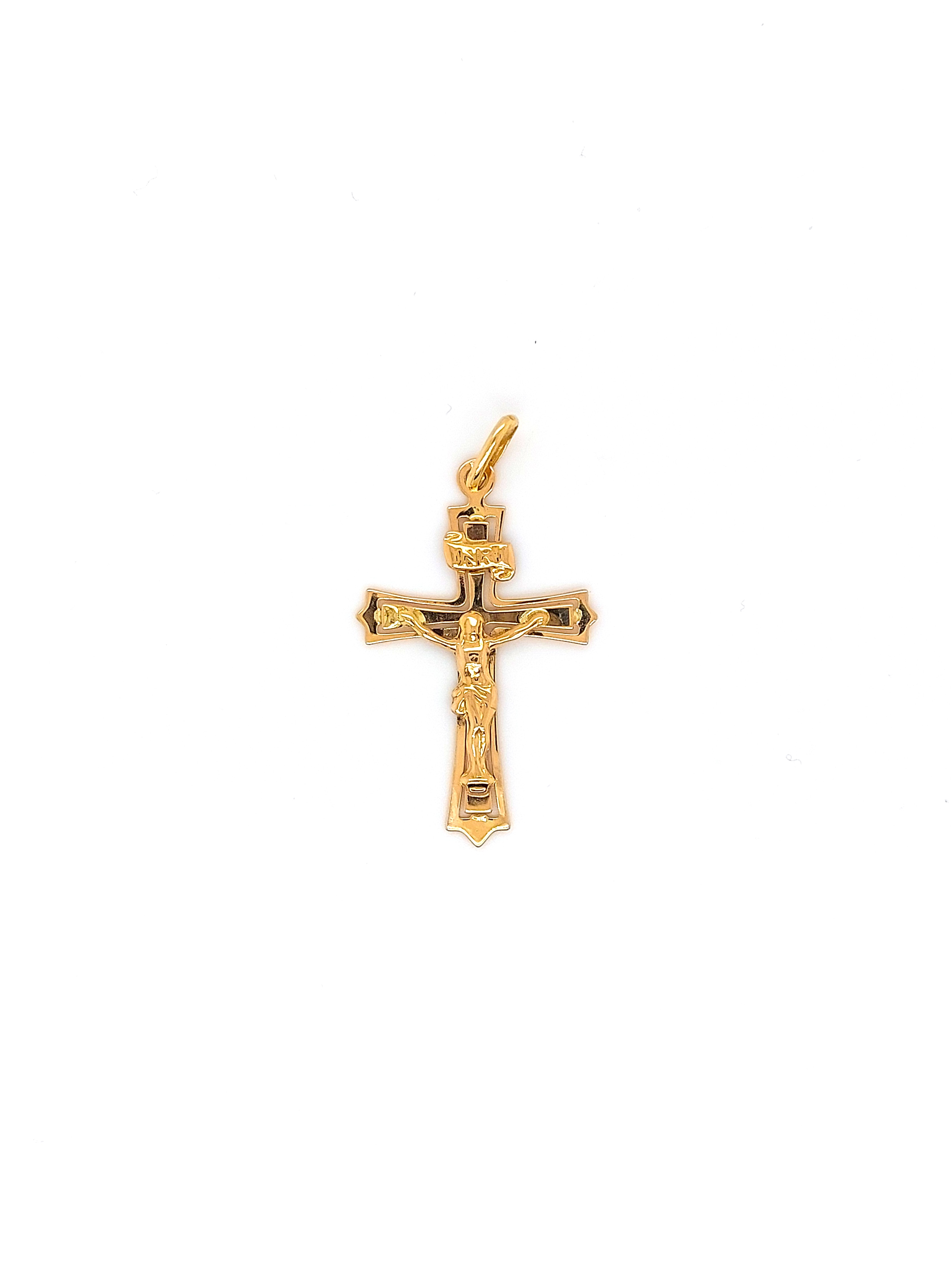 De Gouden Kruis HBCOLLECTIE hanger, zonder merk, valt onder de categorie sieraden. Deze elegante hanger voegt een tijdloos accent aan elke outfit toe. Draag het aan een fijne ketting voor een subtiele uitstraling of combineer met andere kettingen voor een gelaagde look. Perfect voor dagelijks gebruik of speciale gelegenheden.