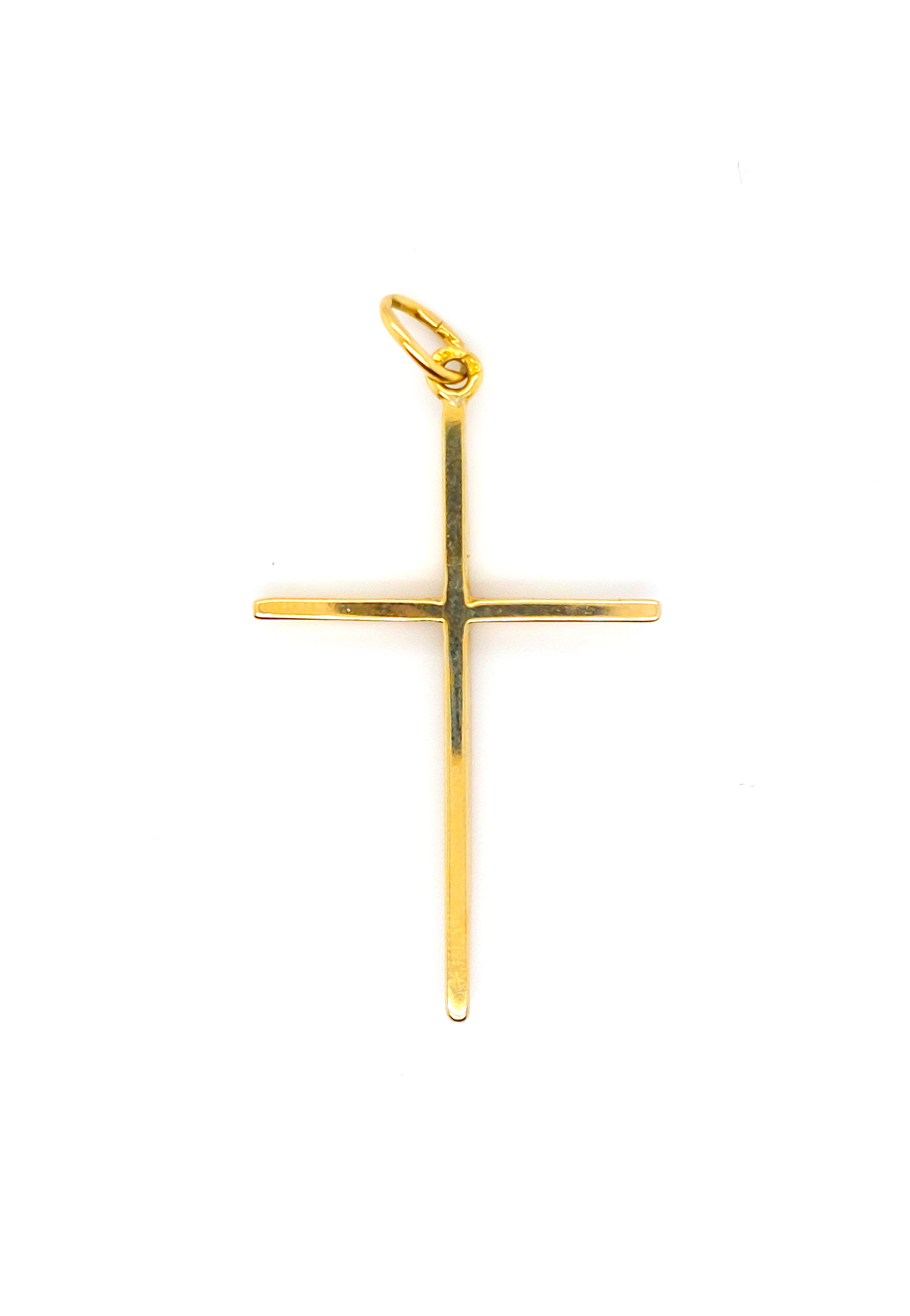 Dit product, Gouden Kruis, modelnummer HBCOLLECTIE, is een prachtige hanger die valt onder de categorie juweel. Dit sieraad draagt het symbool van een kruis en is perfect om dicht bij je hart te dragen. Combineer het met een verfijnde ketting voor een elegante look die zowel dagelijks als bij speciale gelegenheden gedragen kan worden.