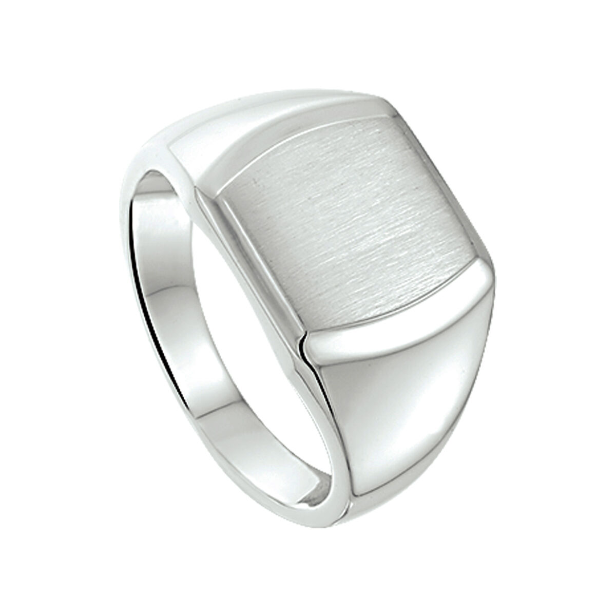 Zilveren zegelring maat 58