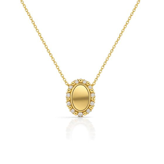 Karma Jewelry Necklace Nika Zirconia Disc Goldplated