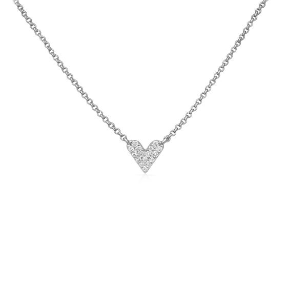 Karma Jewelry Necklace Liva Zirconia Heart Silver