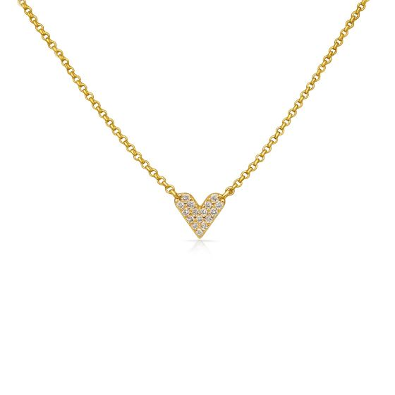 Karma Jewerly Necklace Liva Zirconia Heart Goldplated