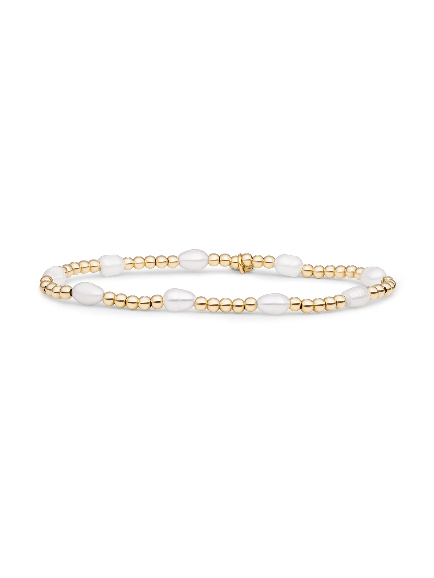 Sparkling Jewels Bracelet Pearl Reverse Roundel - gold