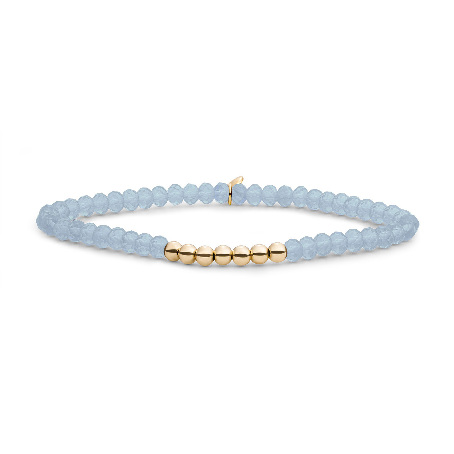 Sparling Jewels Bracelet Milky Blue Jade Reverse Universe Gold