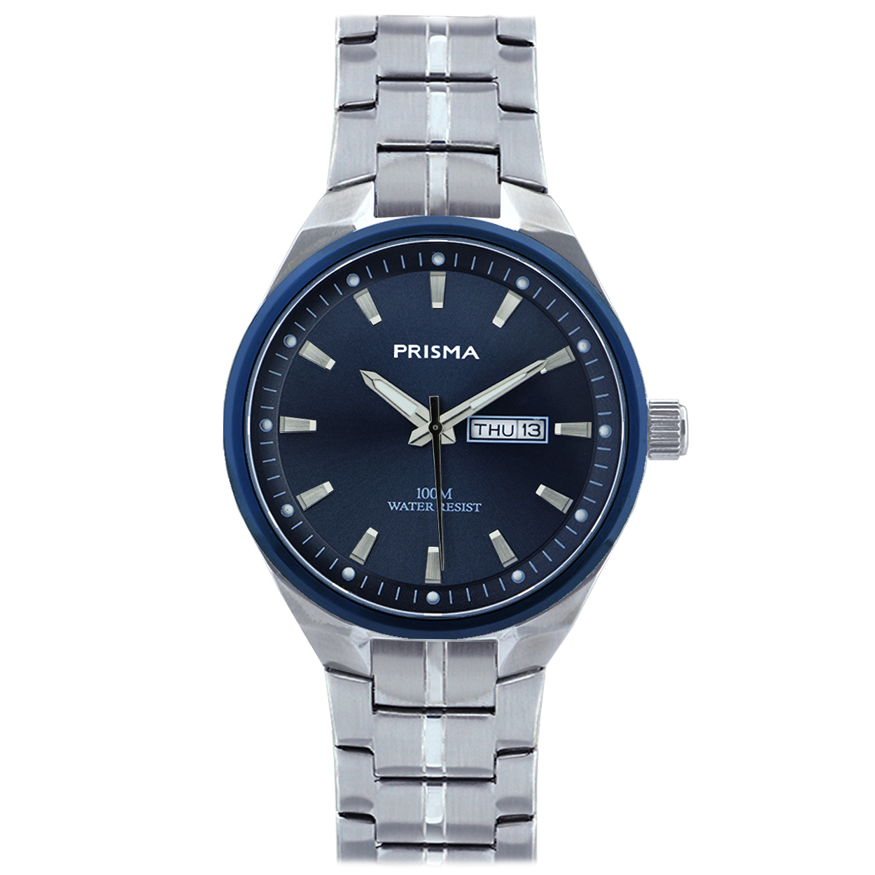 Prisma horloge P2437 Century heren edelstaal saffierglas 10ATM dag/datum

Algemeen
Geslacht: heren
Model: P.2437

Voordelen
- band edelstaal zilver all-stainless
- wijzerplaat blauw met antracietkleurige streepjes
- glas is zeer krasvast
-dag en datumweergave
- quartz
- maat kast 41 mm (breedte) 10.3 mm (dikte)

