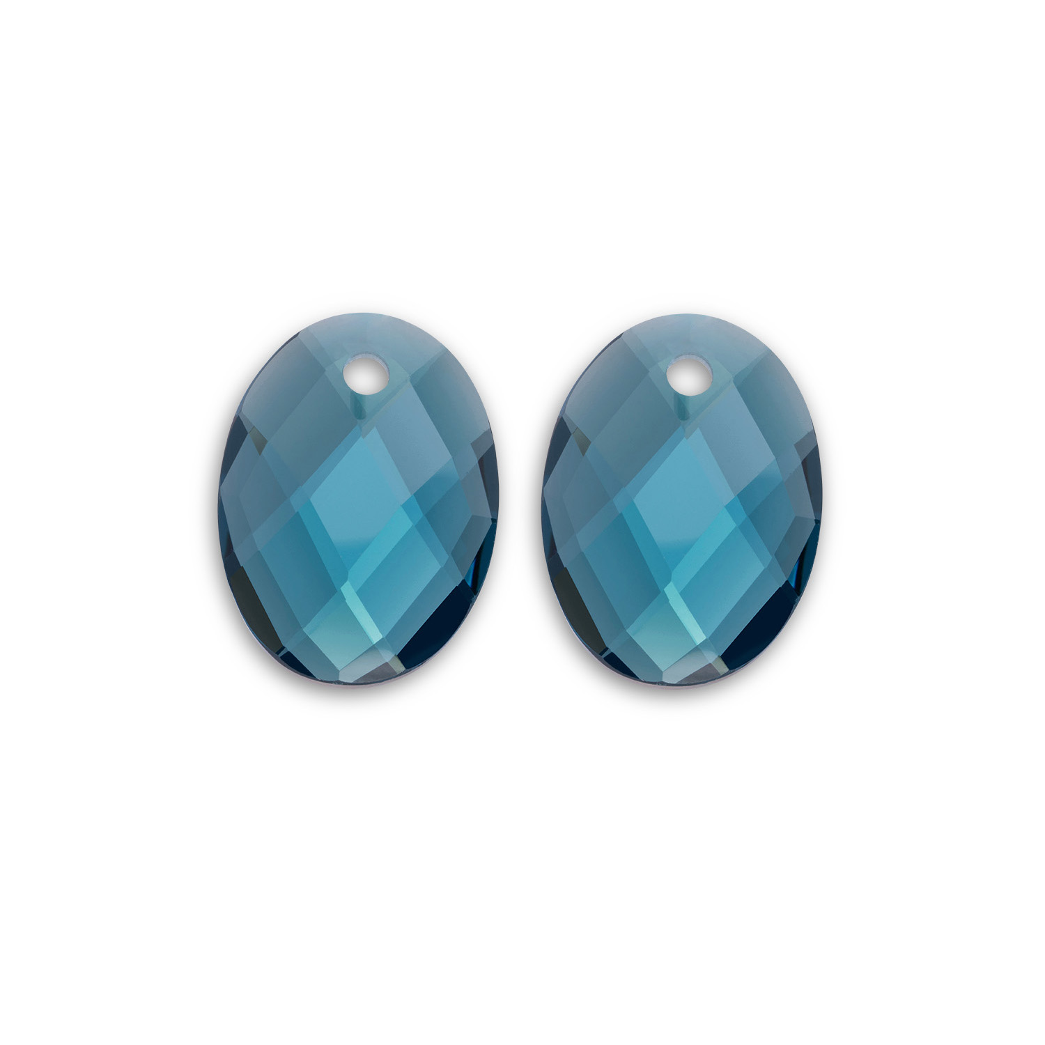Sparkling Jewels earstones Medium Oval Turquoise Quartz