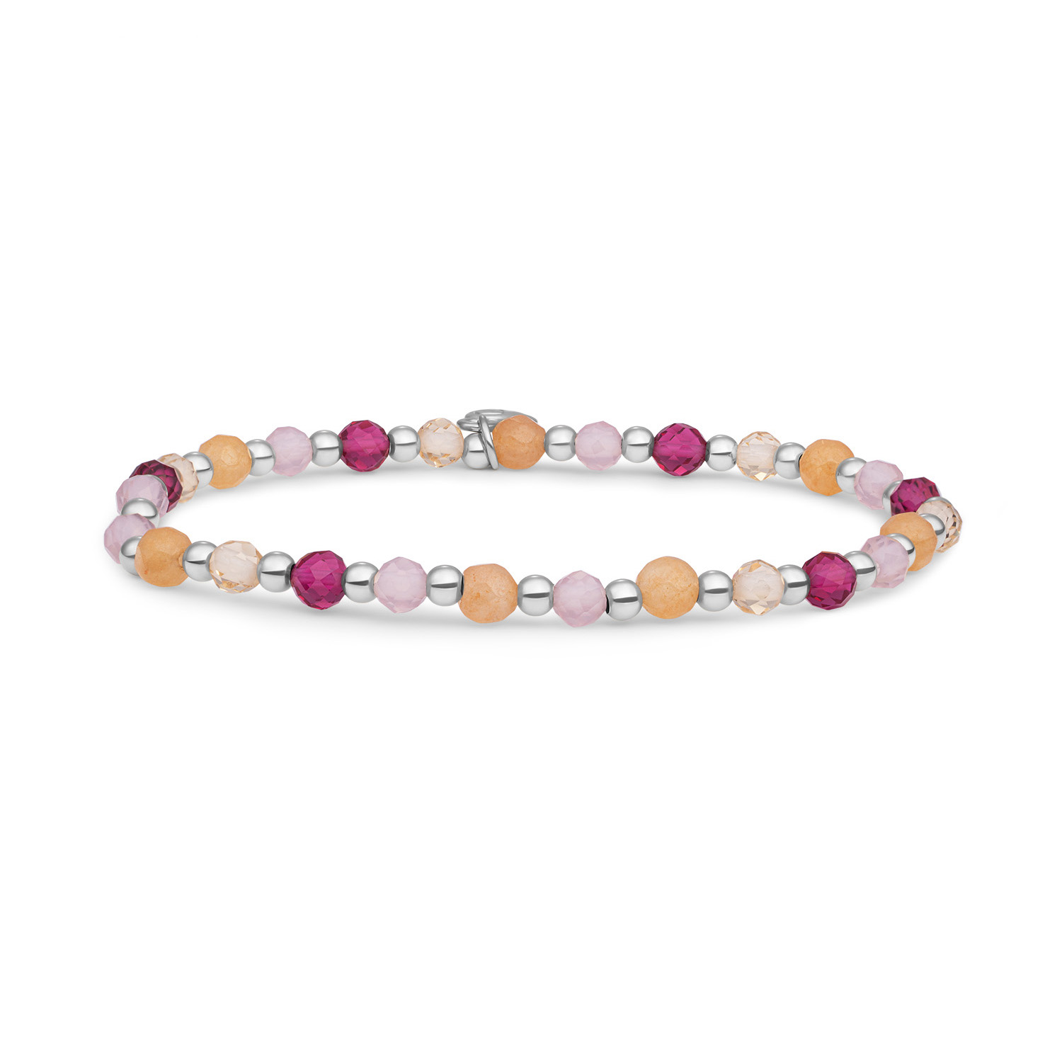 Sparkling Jewels armband Multie Gem Interstallar Silver - 3mm