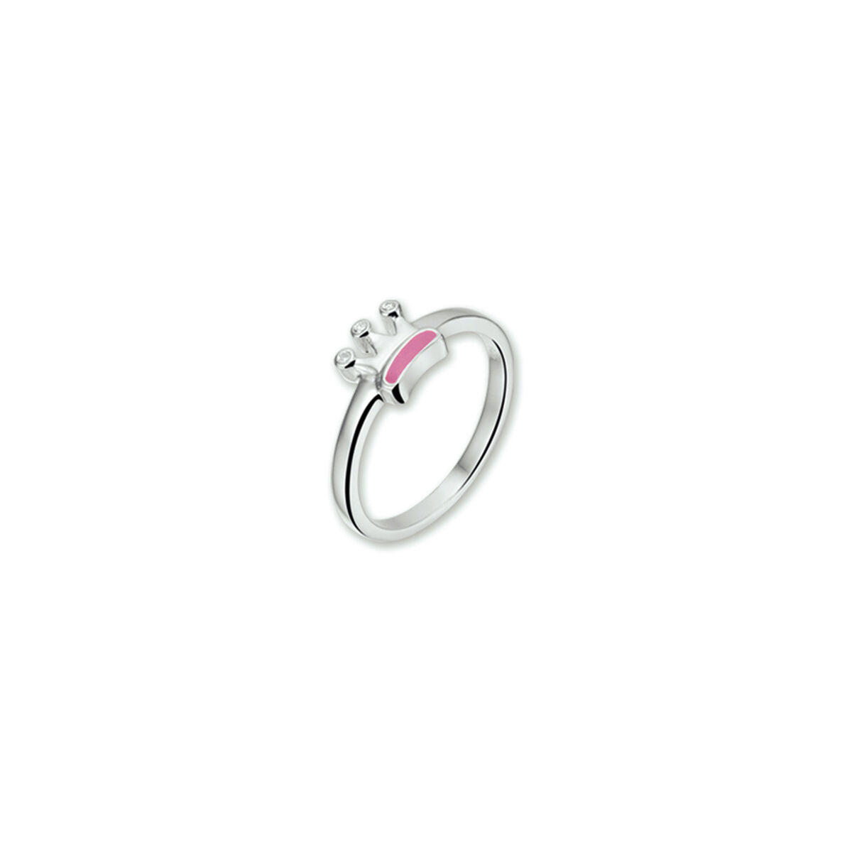  Ring kroon roze zirkonia maat 14 