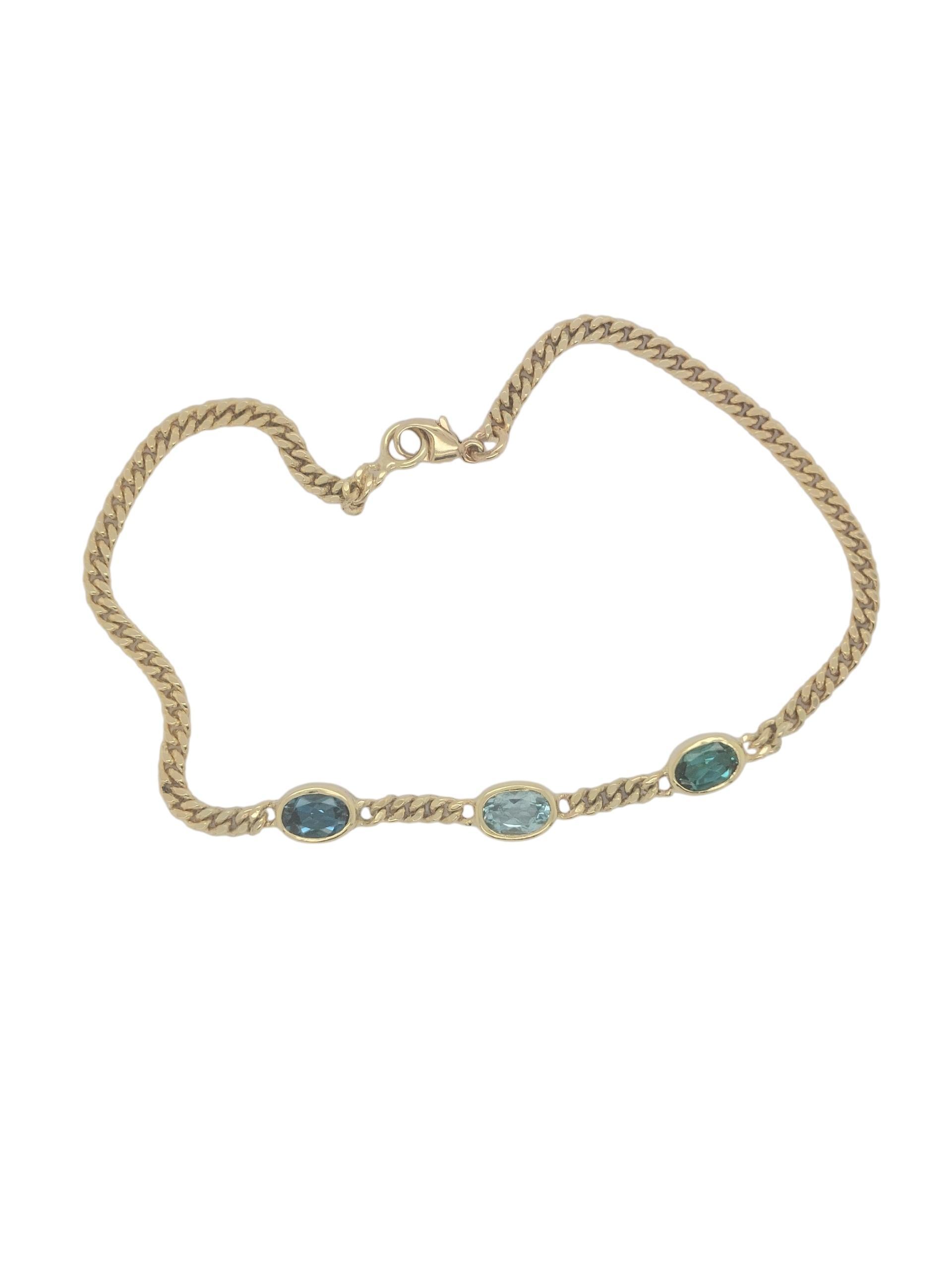 14kt gouden armband met Topaas en Toermalijn LBT