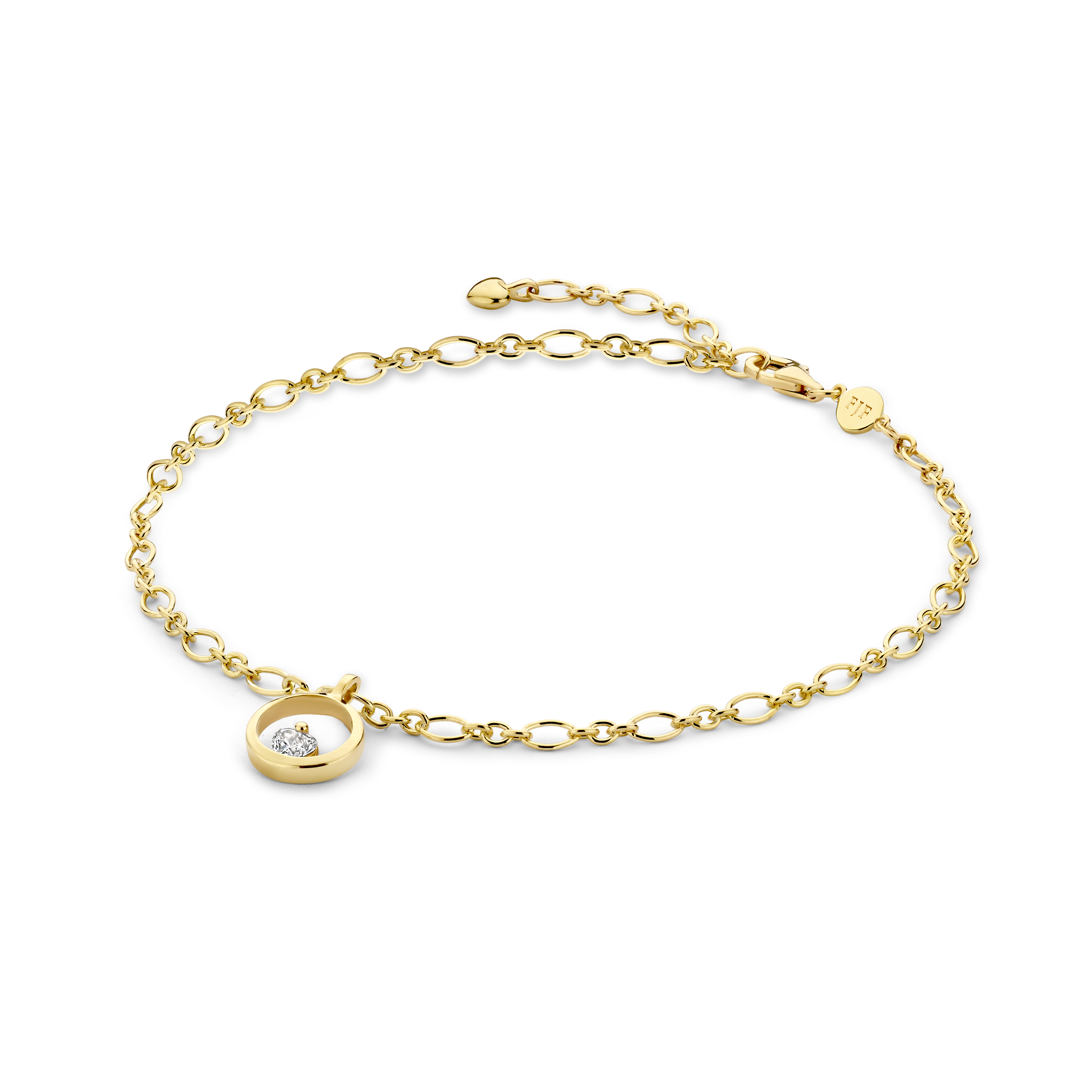 Dit is een enkelbandje van het merk FJF Jewellery gemaakt voor dames.
