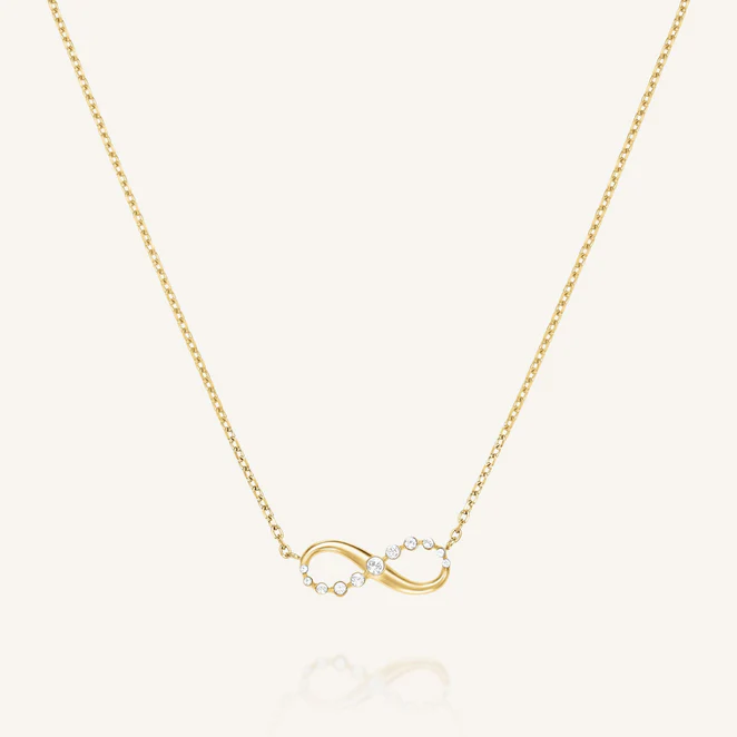 Infinity Necklace J1311 verguld staal