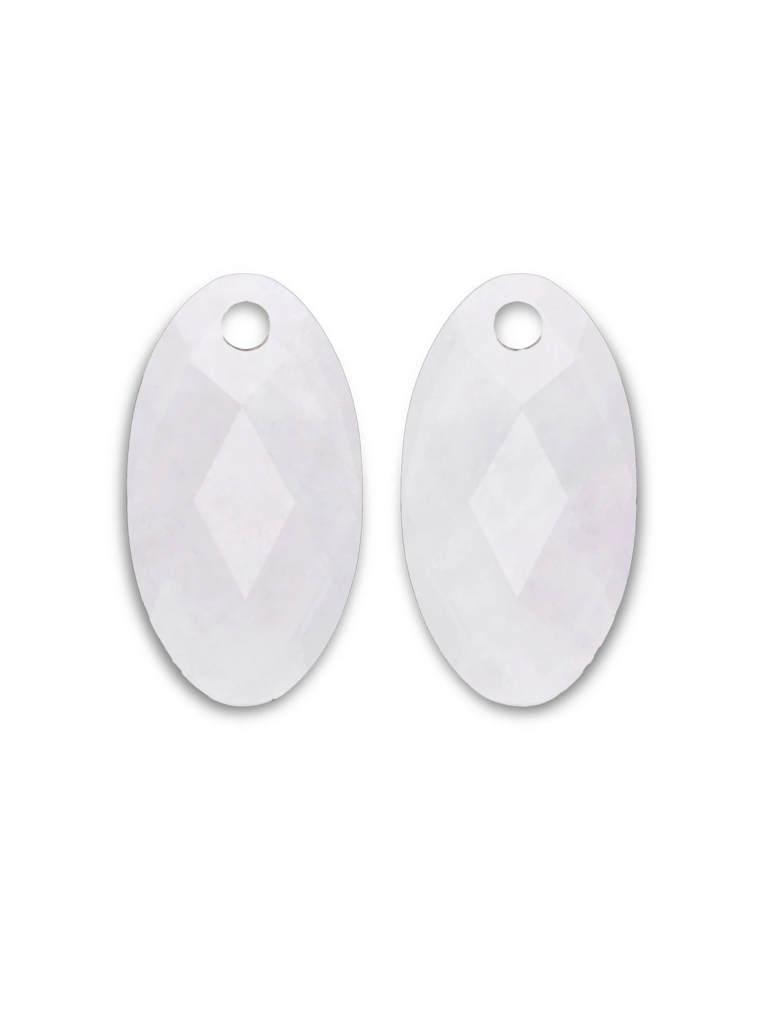 Earstones I Large Leaf - Moonstone