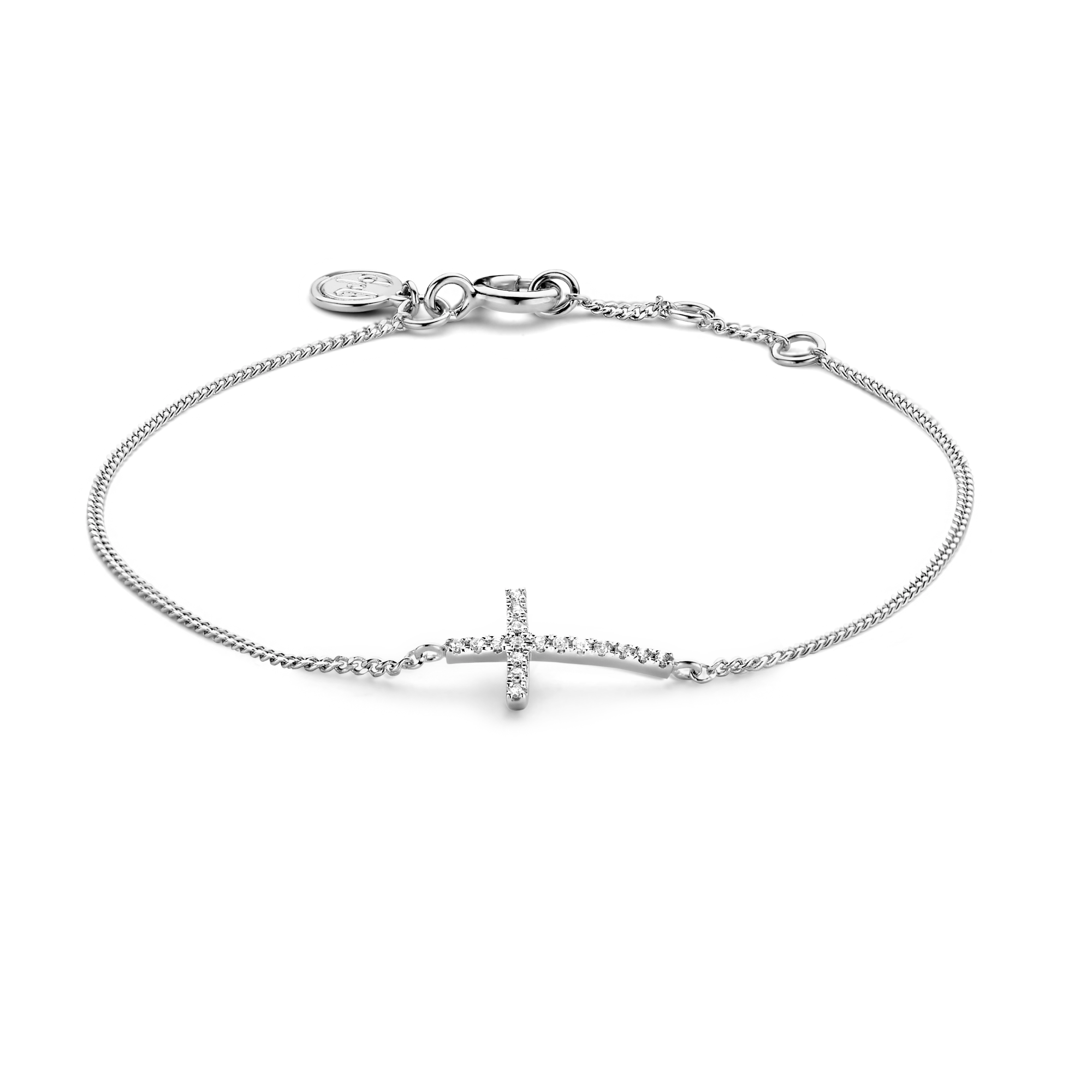 Zilver armband met Diamant van het merk PDT Antwerpen 