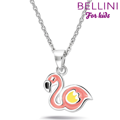 Bellini collier met flamingo hanger lengt van 32 to 36 cm in te stellen