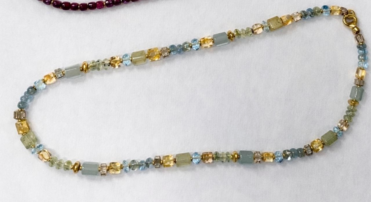 collier go sky topaas citrien aqua prehniet