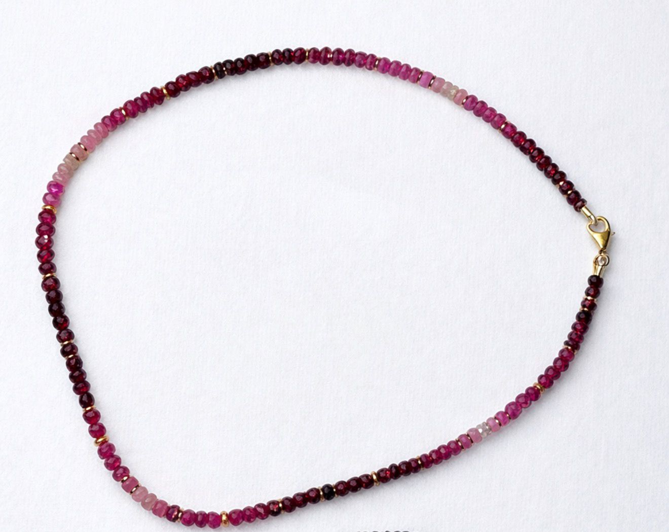 collier 5mm robijn gg verg 45cm