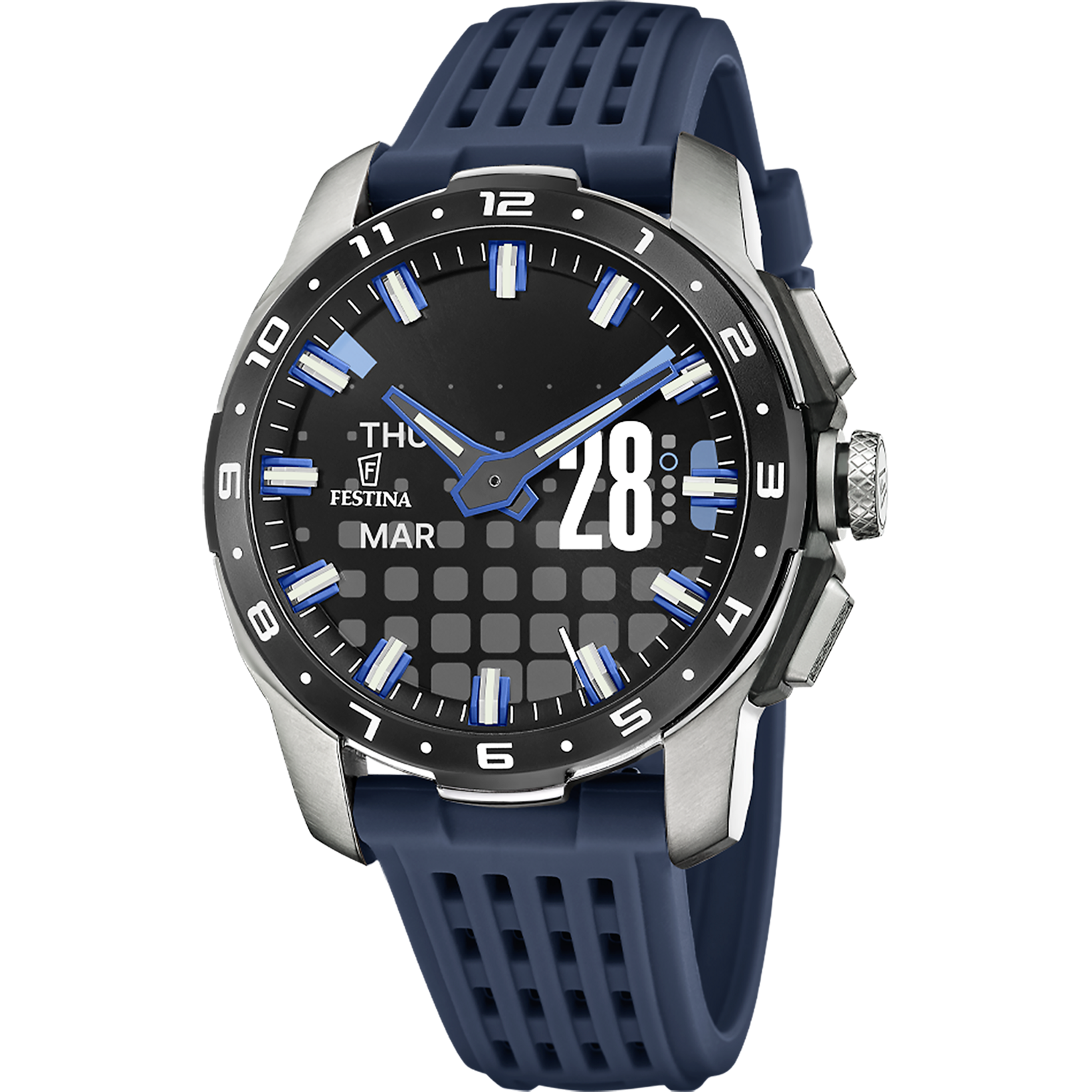 De Festina Connected Uurwerk Model F23305/3 combineert stijl en technologie. Dit slimme horloge, met een robuuste roestvrijstalen kast van 45 mm en een opvallende blauwe band, biedt een handige datumnotitie. Ideaal voor dagelijks gebruik en slimme casual looks. Draag het bij zowel zakelijke als casual outfits voor een moderne en verbonden uitstraling.