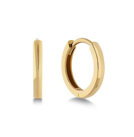 Gouden oorringen 10 mm