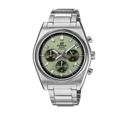 De EDIFICE-motorsportchronograaf is ge&iuml;nspireerd op de klassieke sportwagen. 

De legendarische 3-6-9-lay-out van de inzetwijzerplaat bevat opvallende indexbalken in een klassiek sportief ontwerp. De kleinere diameter van de kast geeft een elegante look van pure snelheid. 

Met een horlogeglas van saffier, roestvrijstalen kast en stevige roestvrijstalen band is dit uurwerk waterbestendig tot 10 bar. 

Deze sportieve, klassieke chronograaf neemt je in een fractie van een seconde mee van informele settings naar zakelijke bijeenkomsten.