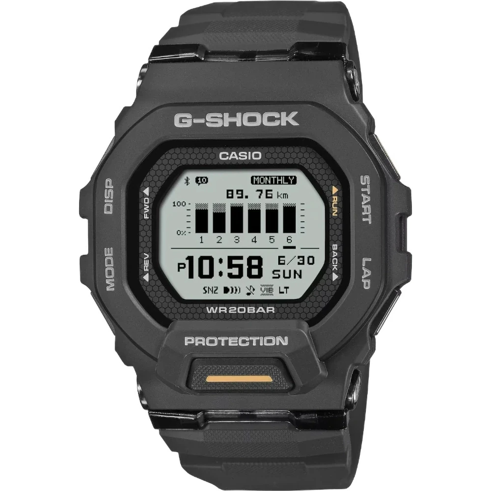 De G-Shock G-Squad GBD-200-1A1ER horloge biedt geavanceerde functies zoals Bluetooth-connectiviteit, een stappenteller, hartslagmonitor en waterbestendigheid. Dit polshorloge is ideaal voor sportieve avonturen en dagelijks gebruik. Draag het stevig om de pols voor optimale prestaties en comfort. Verken nieuwe grenzen met stijl en functionaliteit.