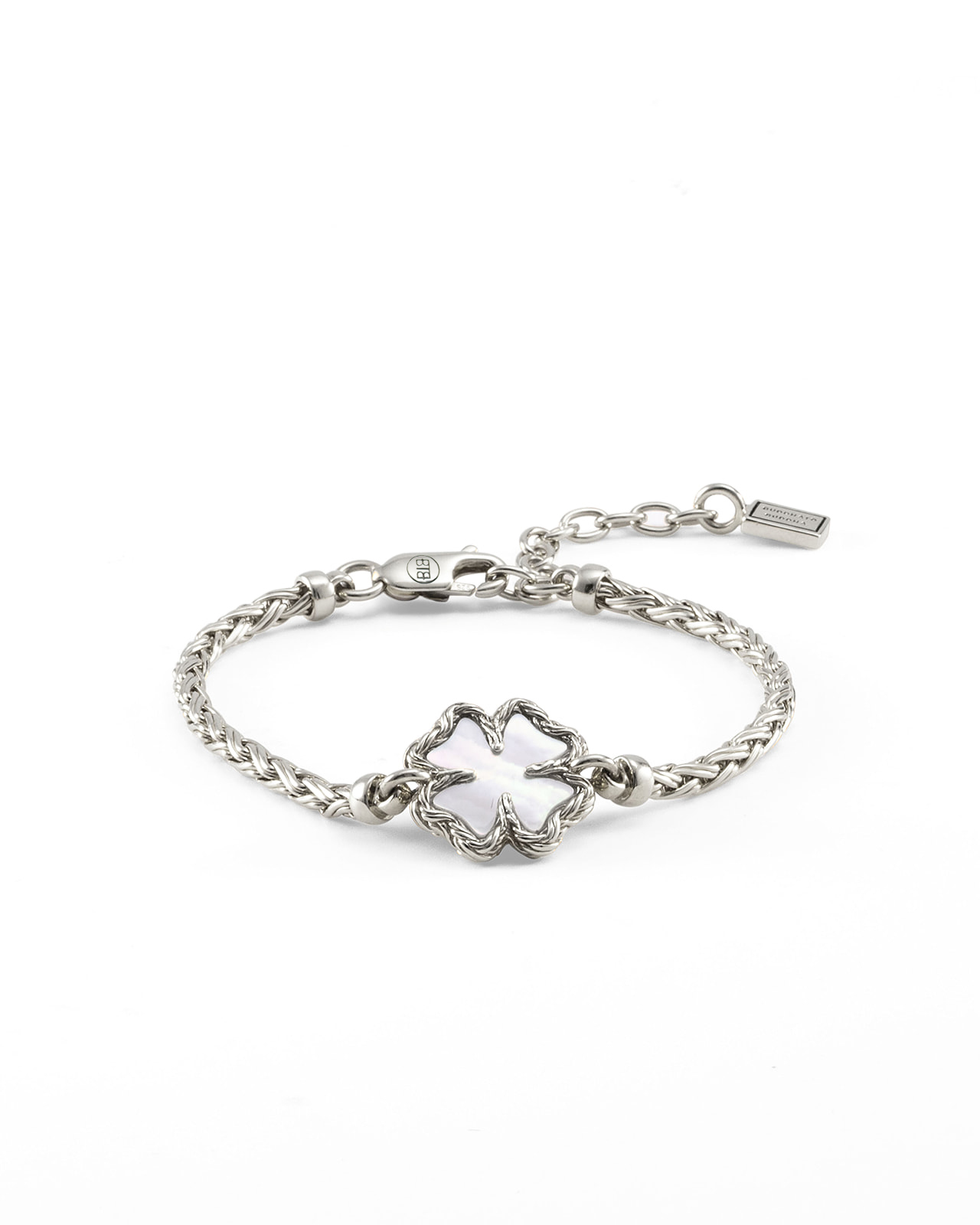 Buddha to Buddha - Zilveren armband Katja Clover Mother of Pearl, 176 C-E, maat: 16-19cm - 001K014640112