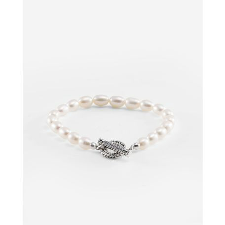 Buddha to Buddha Barbara full pearl zilver armband | 329 D