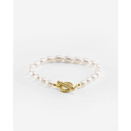 Buddha to Buddha Bracelet Barbara Full Pearl Gold Vermeil