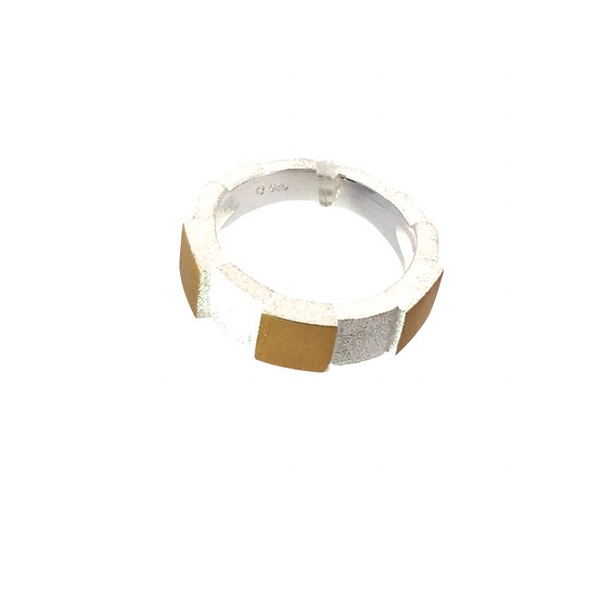 Dieser Ring, kombiniert elegantes Silber mit feinem Gold, ideal f&uuml;r schlichte Eleganz. Mit der Kategorie JEWEL und dem Typ RING passt er perfekt zu formellen Anl&auml;ssen oder als t&auml;gliches Accessoire. Tragen Sie ihn allein f&uuml;r minimalistische Einfachheit oder kombinieren Sie ihn mit anderen Schmuckst&uuml;cken f&uuml;r einen auff&auml;lligeren Look.
