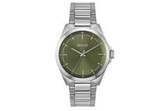Het Hugo horloge Seam, met een kastdiameter van 41 mm in zilverkleur en groene wijzerplaat, combineert stijl en elegantie. Het biedt een modern ontwerp dat perfect past bij elke gelegenheid. Draag dit horloge met een casual of zakelijke outfit voor een verfijnde uitstraling. De Calvin Klein horloge-eigenschappen zorgen voor extra verfijning en tijdloos design.