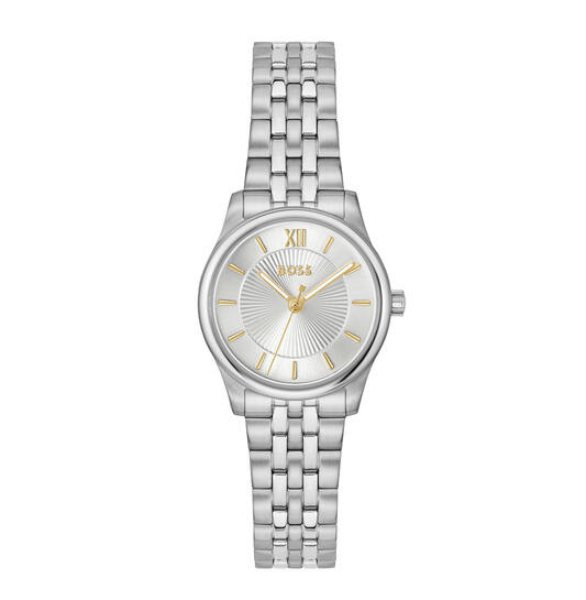 De Hugo Boss horloge modelnummer 1502840 is een stijlvol polshorloge. Het horloge heeft een verfijnd ontwerp, perfect voor zowel zakelijke als casual gelegenheden. Draag het met een nette blouse of een casual outfit voor een elegante uitstraling. De hoogwaardige materialen en het tijdloze design maken het een onmisbaar accessoire voor elke moderne man.
