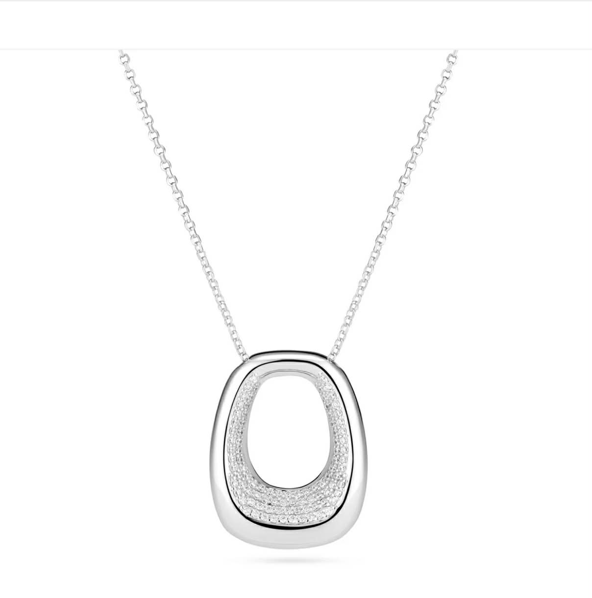 Ketting met hanger en zirconia in zilver uit de collectie van Sif Jakobs 