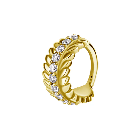 edelstaal, nikkel vrij clickring met zirkonia 8mm