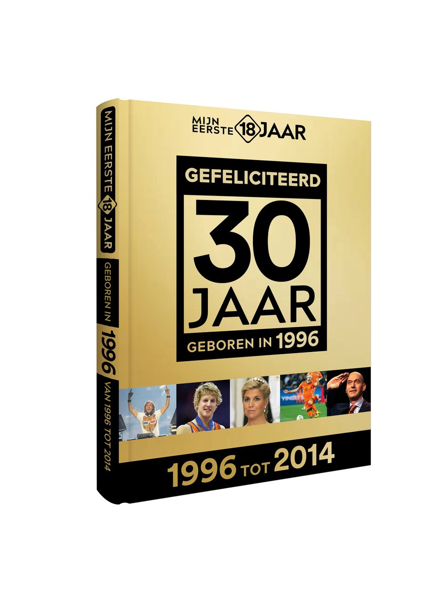 MIJN EERSTE 18 JAAR; GEBOREN IN 1996 De jaren van 1996 tot 2014 Mijn Eerste 18 Jaar is h&eacute;t boek vol met &lsquo;oh ja!&rsquo;-momenten. Droom weg bij alle hoogtepunten uit jouw jeugd. Zo beleef je de meest spraakmakende momenten uit de eerste 18 jaar van jouw leven opnieuw. Aan welke hits, films en tv-programma&rsquo;s heb je mooie herinneringen? Hoe was de mode toen, het straatbeeld en de rages? Welke sporthelden zijn je bijgebleven? En wat was het nieuws waar iedereen het over had? Mijn Eerste 18 Jaar staat boordevol jeugdsentiment. Met maar liefst 182 pagina&rsquo;s aan kleurrijke foto&rsquo;s, anekdotes en iconische beelden uit jouw jonge jaren. Ook hebben we per jaar de grootste hits voor je verzameld. Scan de code en beluister jouw hits. Begin met bladeren en herbeleef je jeugd!
