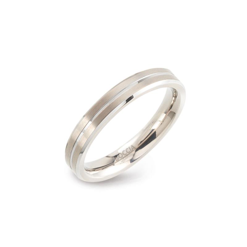 Dit is een ring van het merk Boccia Titanium