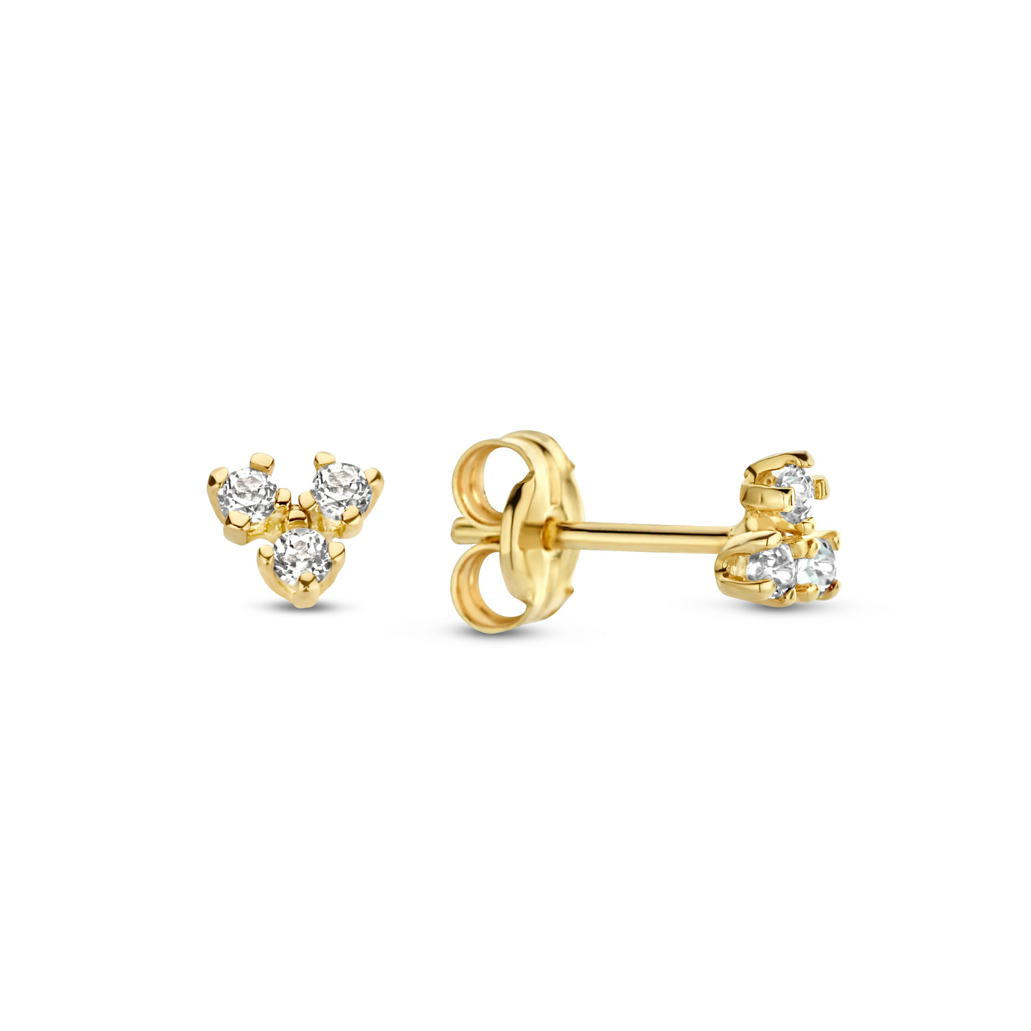 Jackie Mir&oacute; Topaz Triangle Studs 
De Mir&oacute; Topaz Triangle Studs zijn ge&iuml;nspireerd op de kunstwerken van Joan Mir&oacute;, een kunstschilder die veel gebruik maakte van grafische vormen. De studs zijn gemaakt van 14K goud en versierd met sprankelende topaas edelstenen. Combineer ze met je andere Jackie favorieten en cre&euml;er een unieke look!

In Love With Barcelona
Zon, stand, tapas, sangria en kunst. S&iacute;, Barcelona! Jackie heeft tijdens haar reis naar Spanje inspiratie opgedaan in de wereldstad Barcelona. De Gaud&iacute; huizen, de kunstwerken in het gekleurde Parc G&uuml;ell en natuurlijk de adembenemende Sagrada Fam&iacute;lia: elke plek was nog mooier dan zij zich had voorgesteld. Deze stad heeft een plekje in Jackie&rsquo;s hart veroverd. Ontdek nu de nieuwe 14 karaat gouden sieradencollectie &lsquo;In Love With Barcelona&rsquo;. 

Specificaties
- Oorstekers
- Materiaal: 14 Karaat - Geelgoud - 585
- Edelsteen: witte topaas - Het gaat hier om een echte edelsteen. De kleur van de edelsteen kan afwijken van de productafbeelding.
- Afmeting: 3,7m, x 3,7mm
- Artikelnummer: JKE23.011