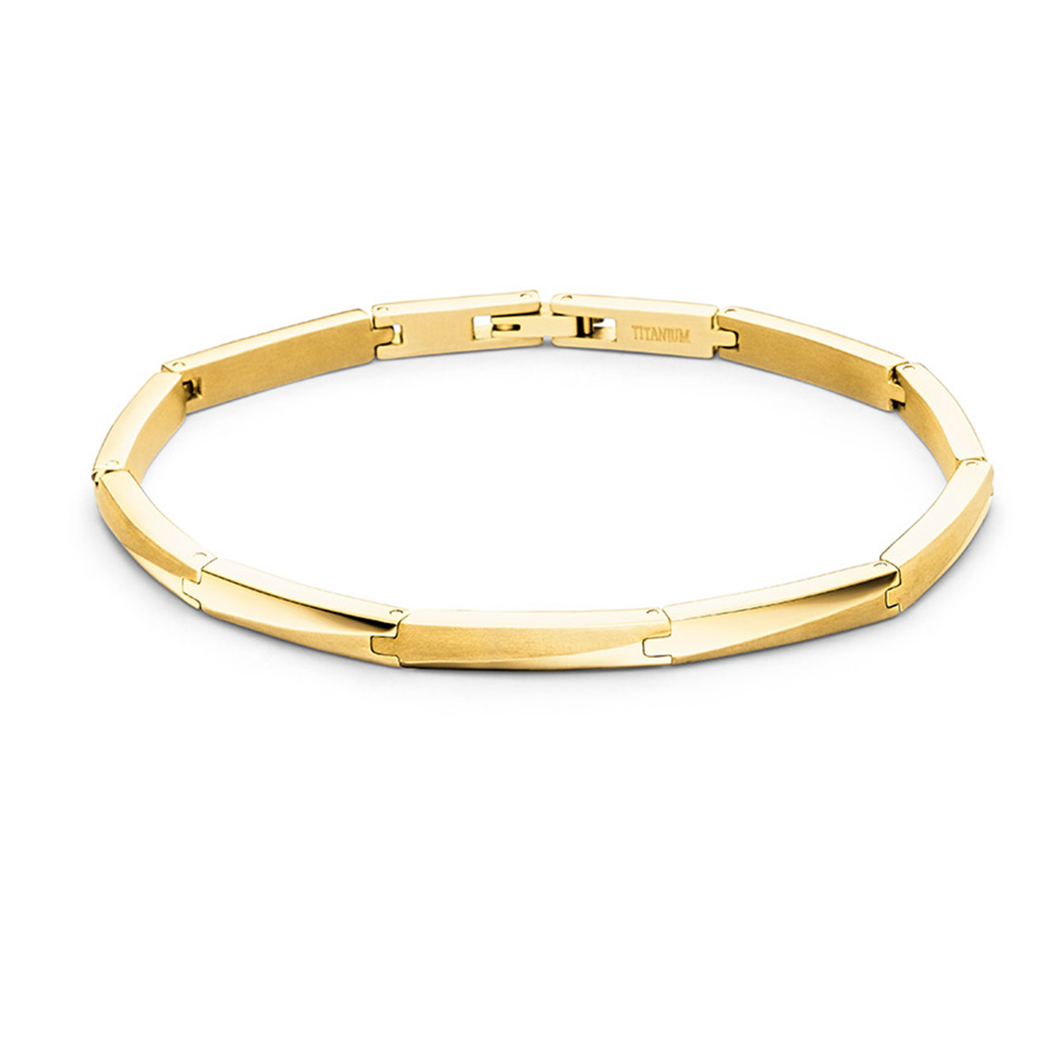 Boccia titanium armband goldplated dames | 03059-03